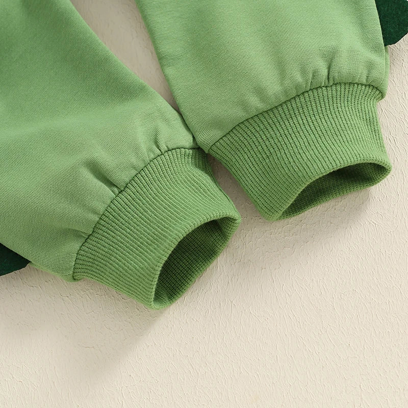 2024-05-27 Lioraitiin Toddler Boy Dinosaur Outfits, Contrast Color Long Sleeve Hoodie Elastic Waist Pants 2 Piece Set for Fall