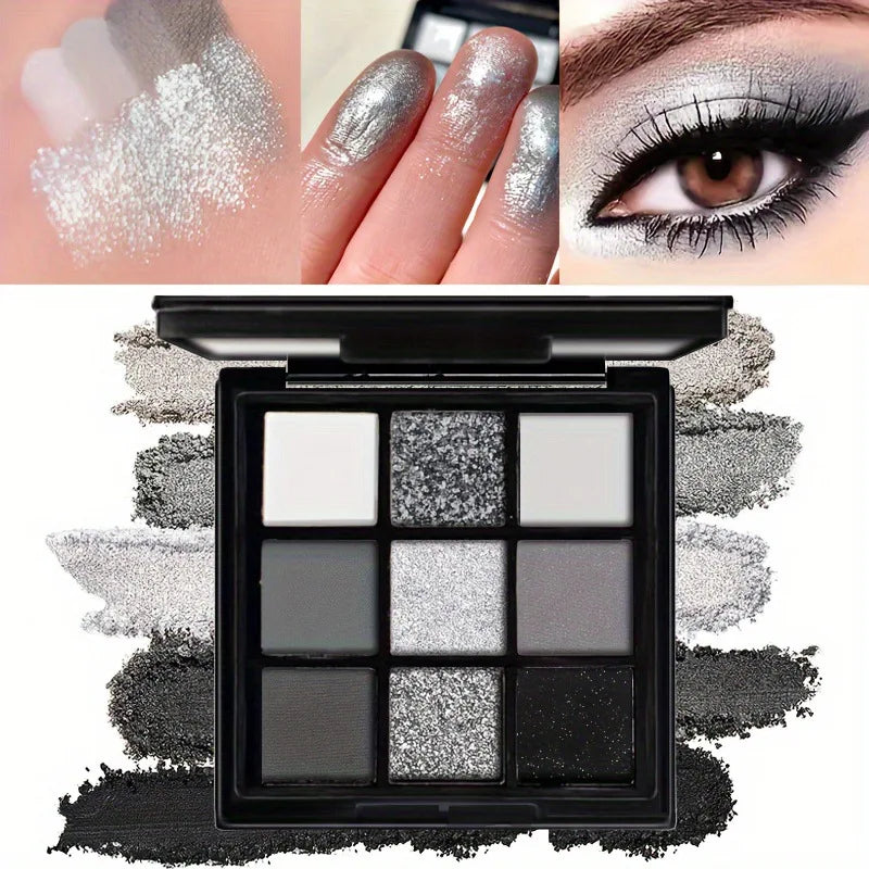 9-Shade Smoky Eyeshadow Palette applied on eye