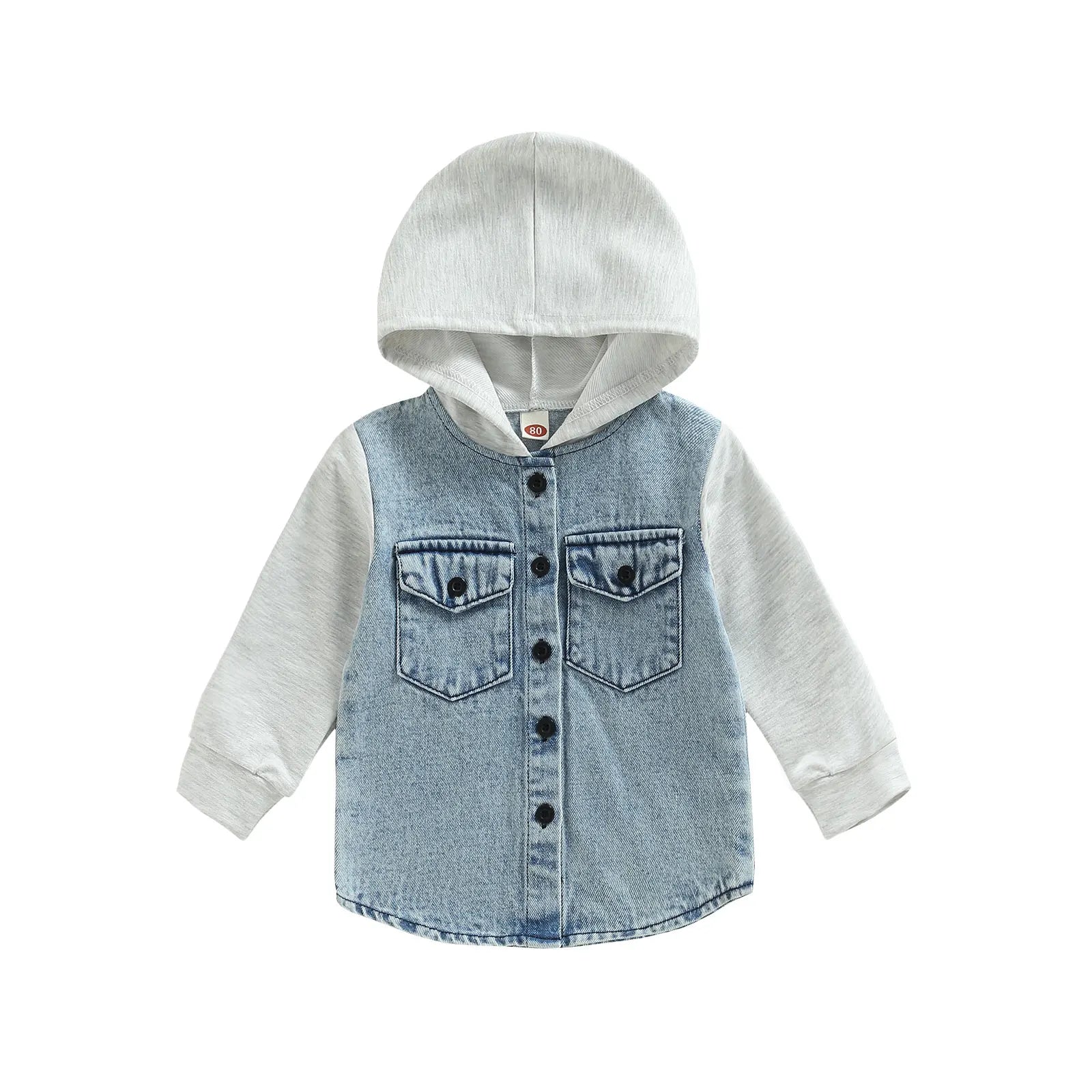 2022-11-03 Lioraitiin 0-4Years Kid Boy Coat Long Sleeve Hooded Pockets Buttons Patch Color Cardigan Party Spring Autumn Coat