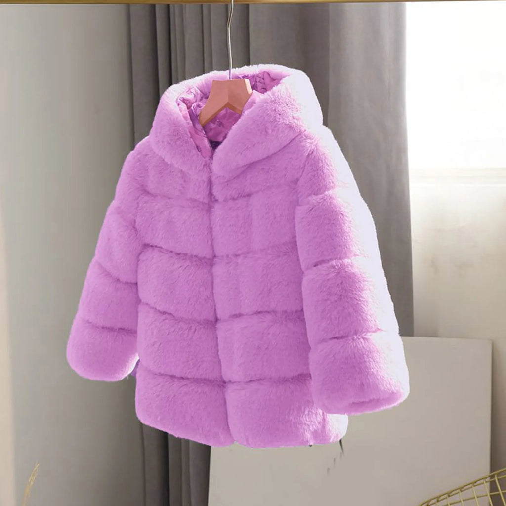 Ski Coat Kids Toddler Girls Jacket Fall Fashionable Winter Toddler Infant Kids Fleece Soild Jackets Warm Hooded Girls 5 T Coat