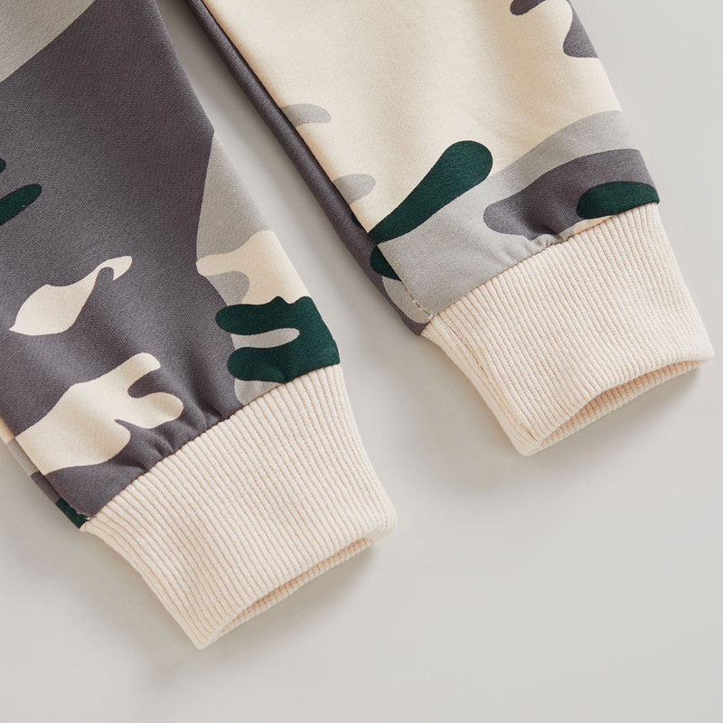 2022-12-12 Lioraitiin 0-3Years Baby Boys Tracksuit Outfits Long Sleeve Hooded Sweatshirt Elastic Camouflage Pants Suit