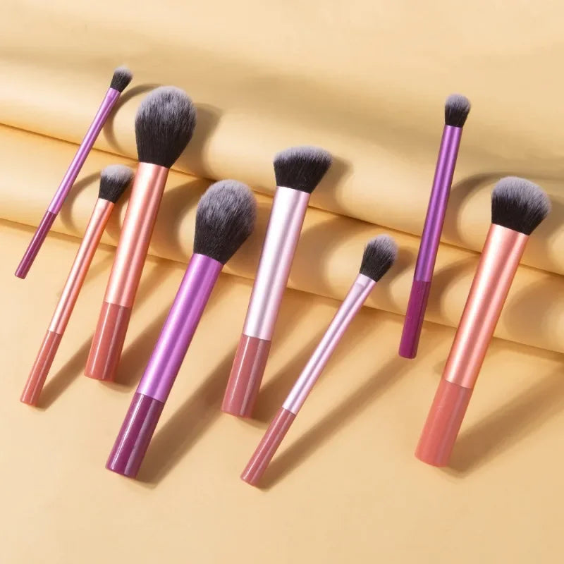 Makeup Brush Kit Soft 8pcs Synthetic Hair Make Up Brushes Foundation Blush Eyeshadow Cosmetic Makeup Tools
