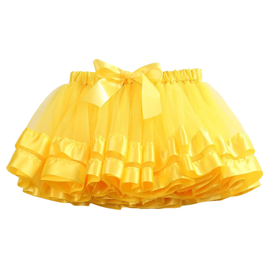 Pageant Dresses for Toddler Girls Children's Colorful Skirt Lined Skirt Mesh Half Bodycon Solid 9 Years Girl Dress