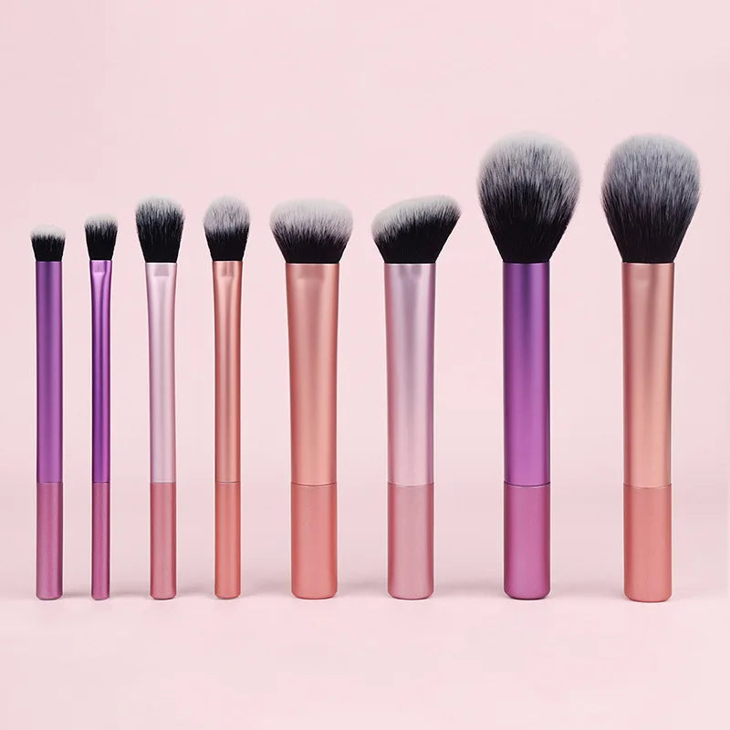 Makeup Brush Kit Soft 8pcs Synthetic Hair Make Up Brushes Foundation Blush Eyeshadow Cosmetic Makeup Tools