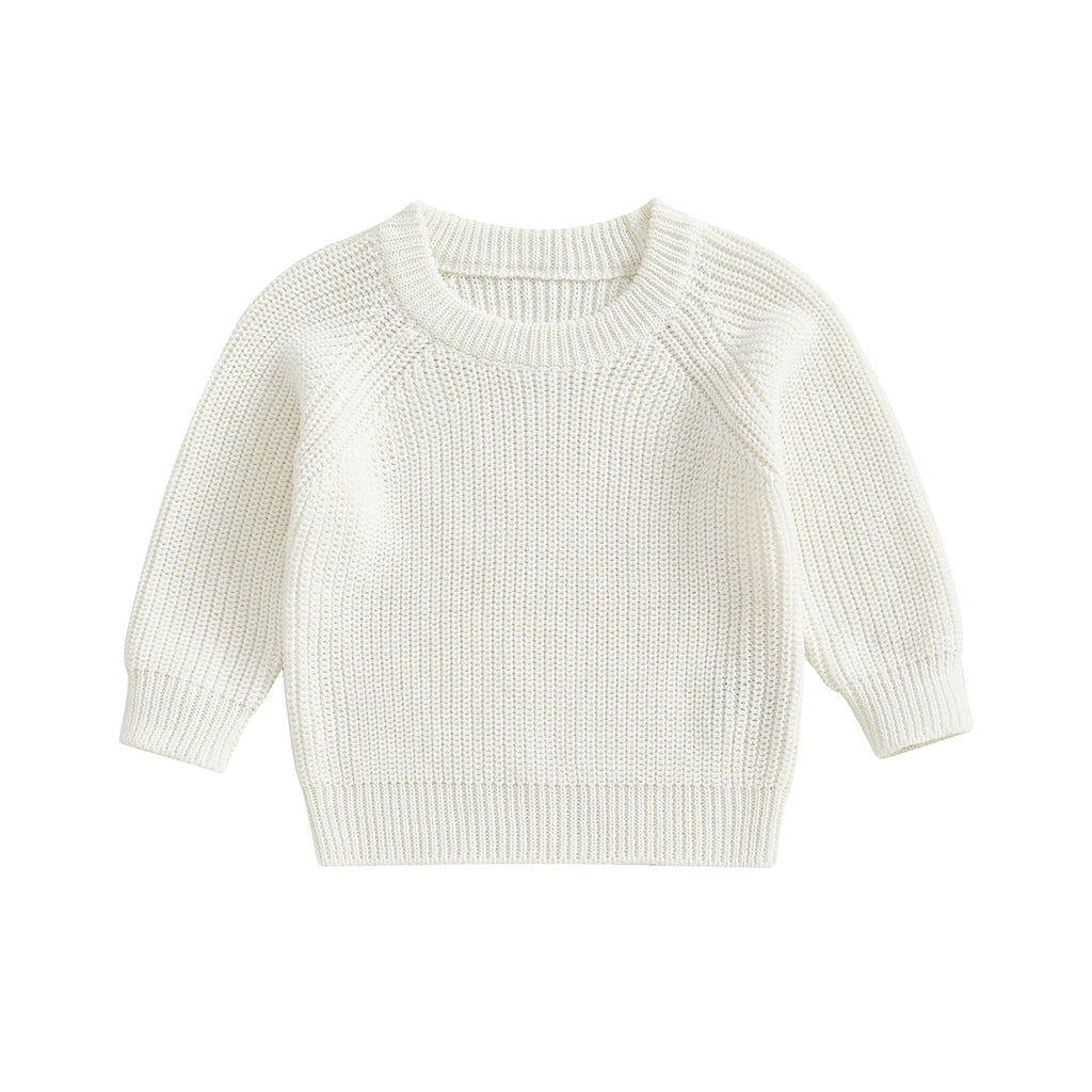 2025-05-08 Lioraitiin Toddler Baby Boys Girls Knit Sweaters Long Sleeve Round Neck Solid Color Pullover Fall Tops