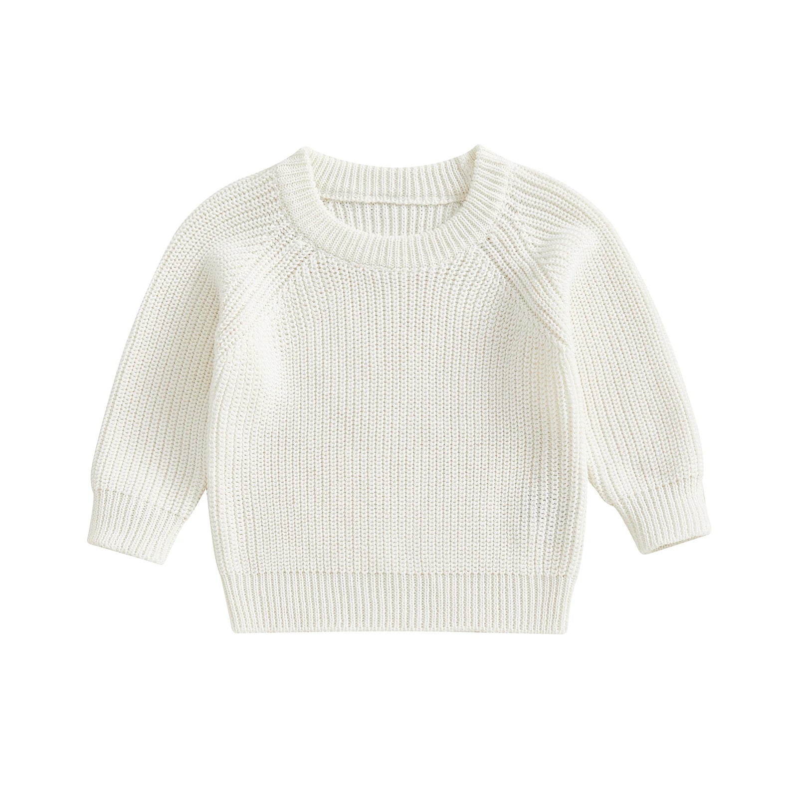 2025-05-08 Lioraitiin Toddler Baby Boys Girls Knit Sweaters Long Sleeve Round Neck Solid Color Pullover Fall Tops