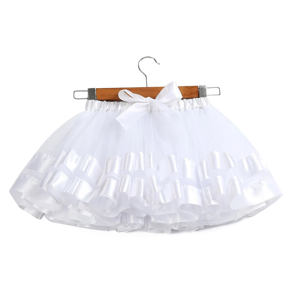 Pageant Dresses for Toddler Girls Children's Colorful Skirt Lined Skirt Mesh Half Bodycon Solid 9 Years Girl Dress