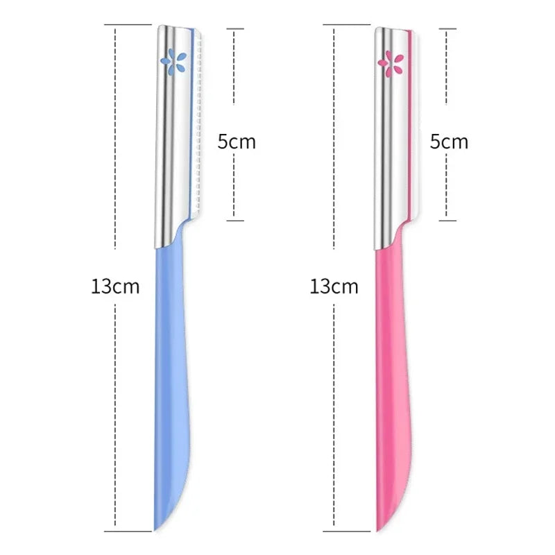 5pc Eyebrow Epilator Sets for Women Makeup Beauty Eyebrows Hair Removal Styling Tool Steel Blade Facial Razor Trimmer