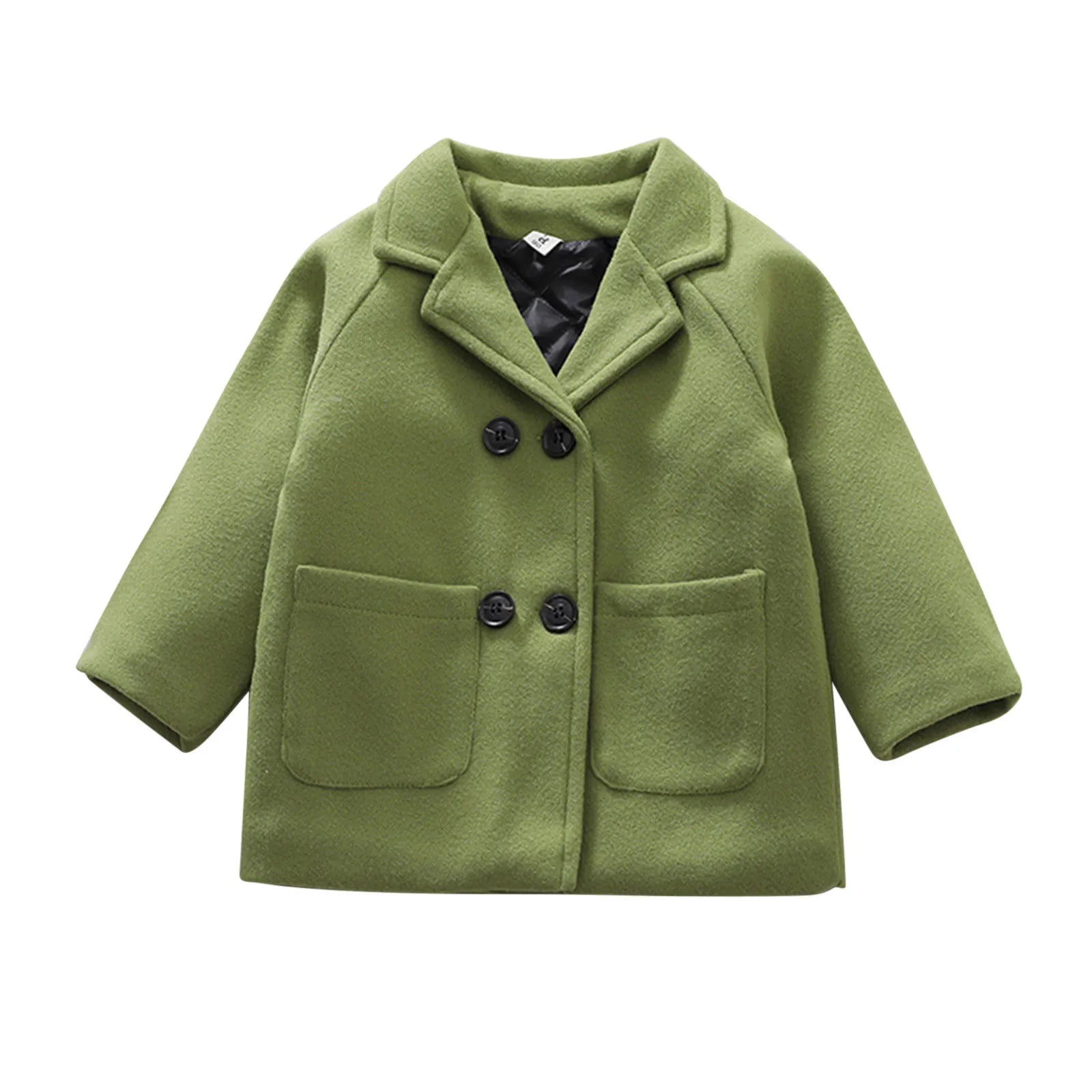 Kids Boys Coats Toddler Kids Baby Girls Boys Plaid Solid Coat Elegant Notched Double Breasted Jacket Boys Plaid Flannel Coat
