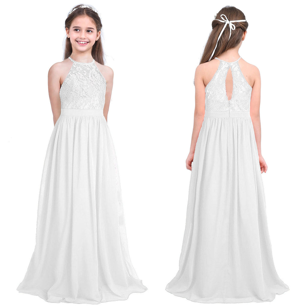 Little Girls Kid/Children Pearl Pink Flower Girl Dresses First Communion Dress for Wedding Bridesmaid and Birthday Formal Party