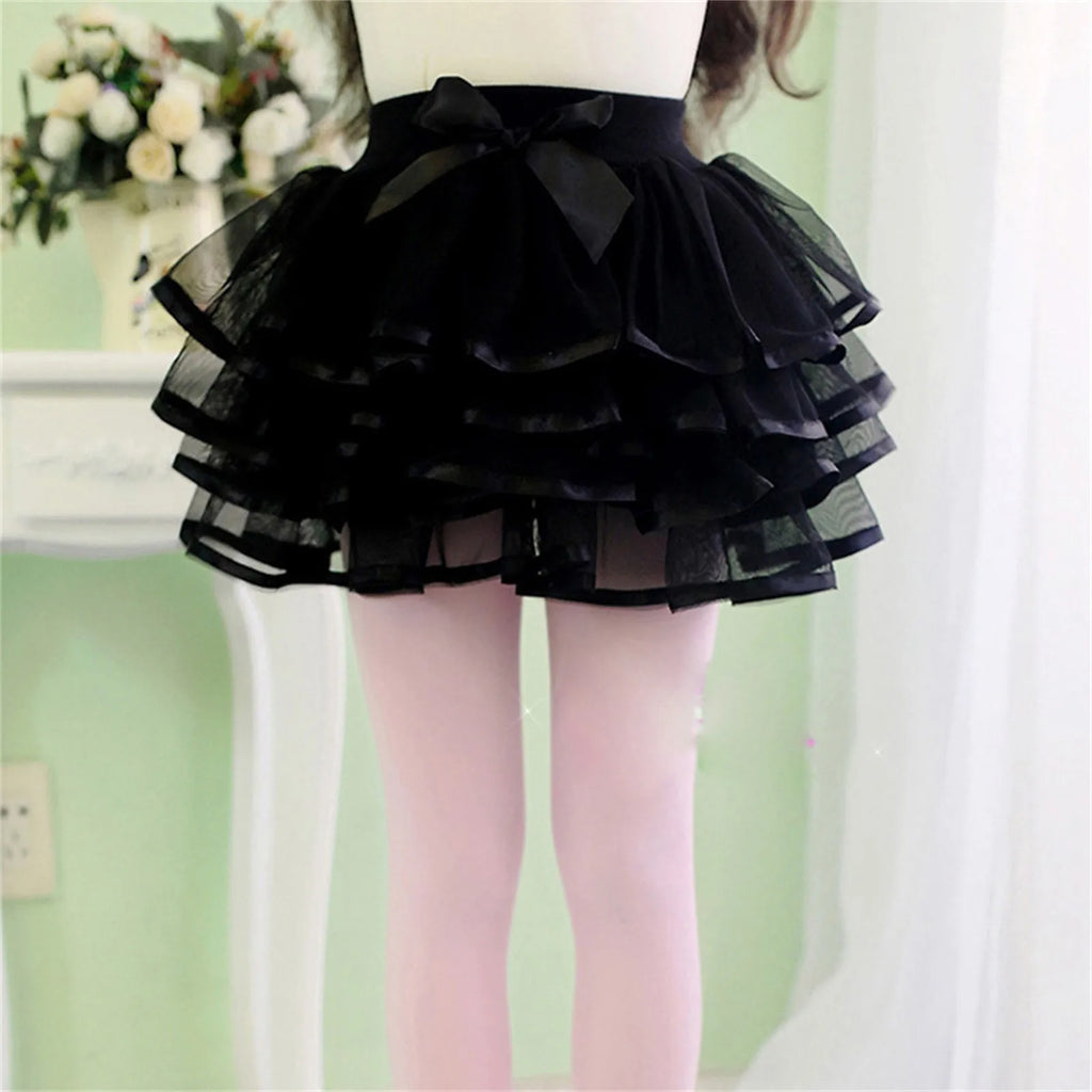 Princess Pretend Slippers Toddler Kids Solid Tulle Tutu Tiered Skirt Party Skirt Layered Skirt For Little Layer Skirt For Girls