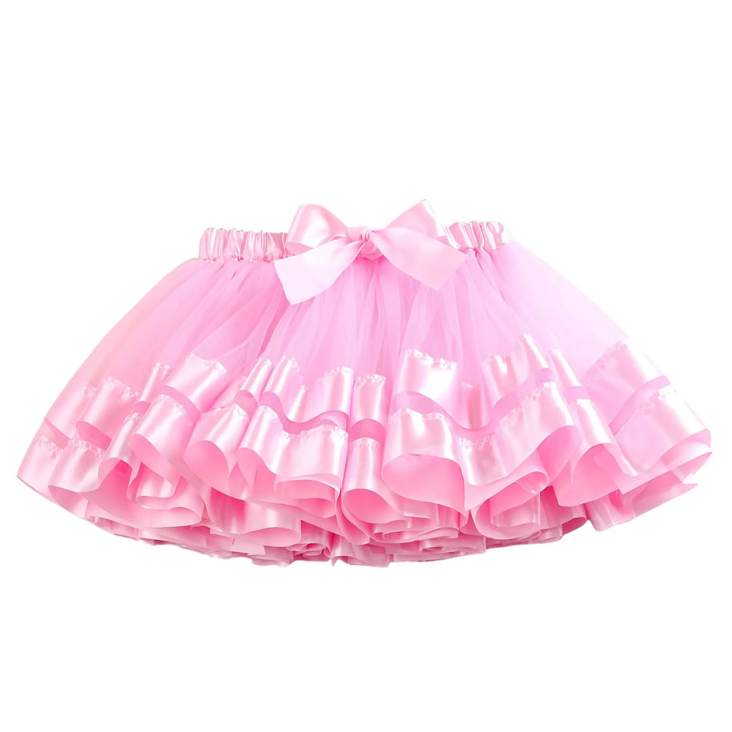 Pageant Dresses for Toddler Girls Children's Colorful Skirt Lined Skirt Mesh Half Bodycon Solid 9 Years Girl Dress