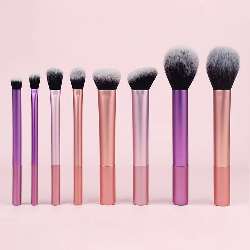 Makeup Brush Kit Soft 8pcs Synthetic Hair Make Up Brushes Foundation Blush Eyeshadow Cosmetic Makeup Tools