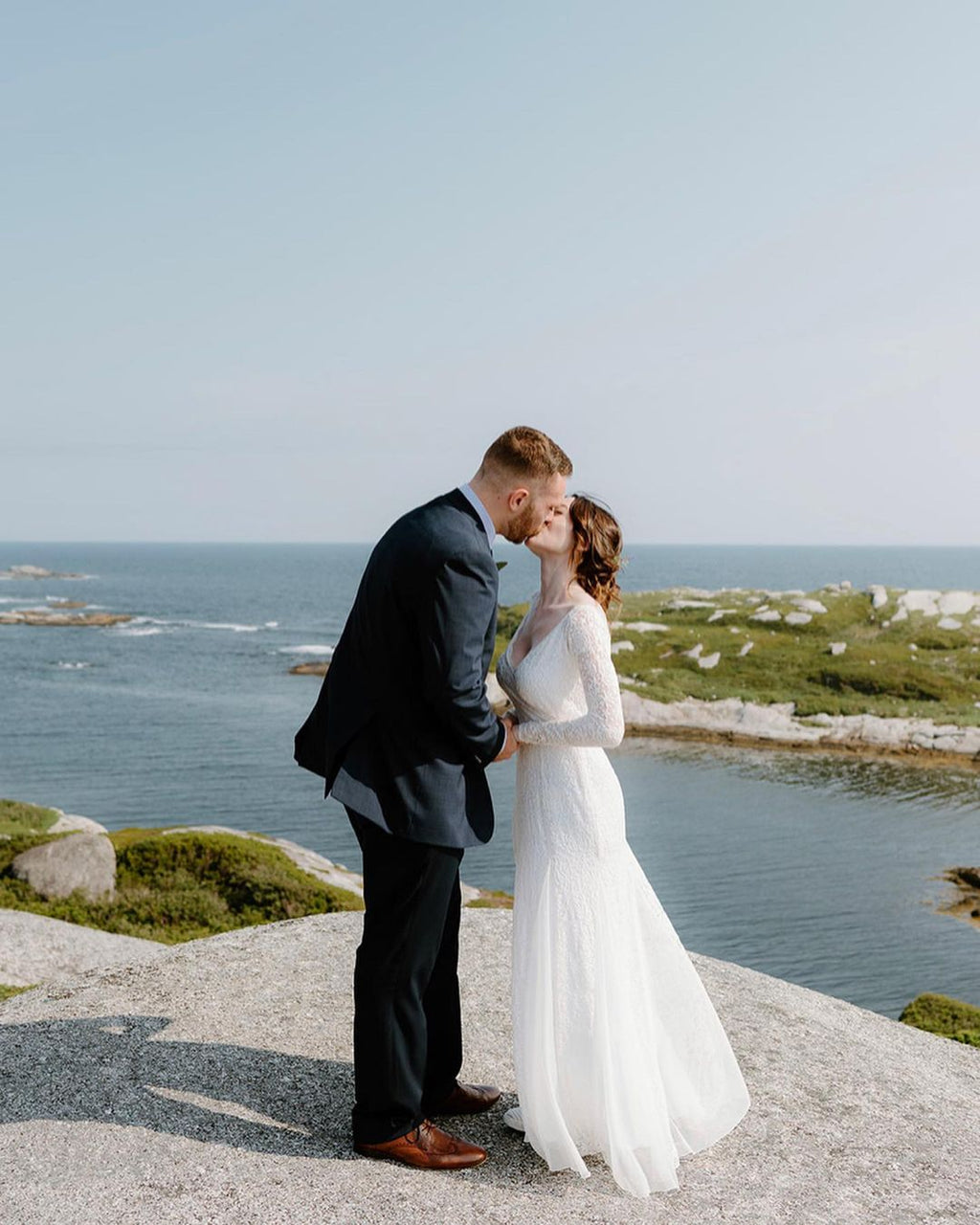 Ivory Off Shoulder Wrap Long Sleeves ,Mermaid Wedding Dress #1280