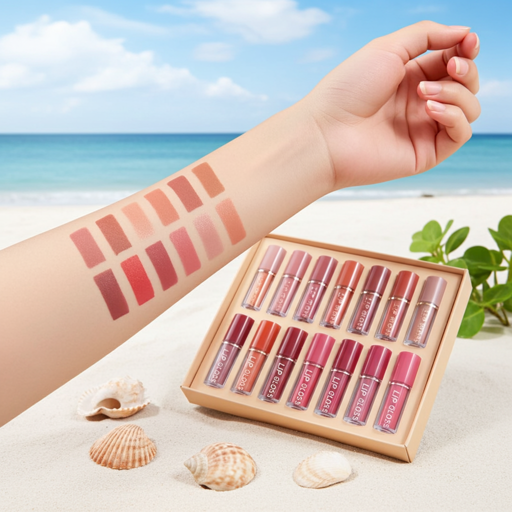 16-Piece Matte Lip Gloss & Lip Liner Set