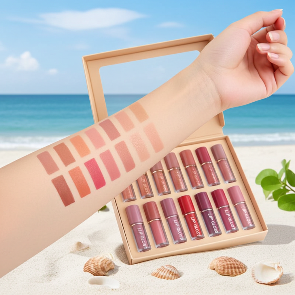 16-Piece Matte Lip Gloss & Lip Liner Set